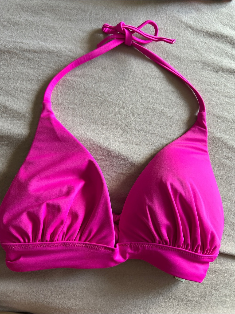 Victoria's Secret Hot Pink Halter Bikini Top